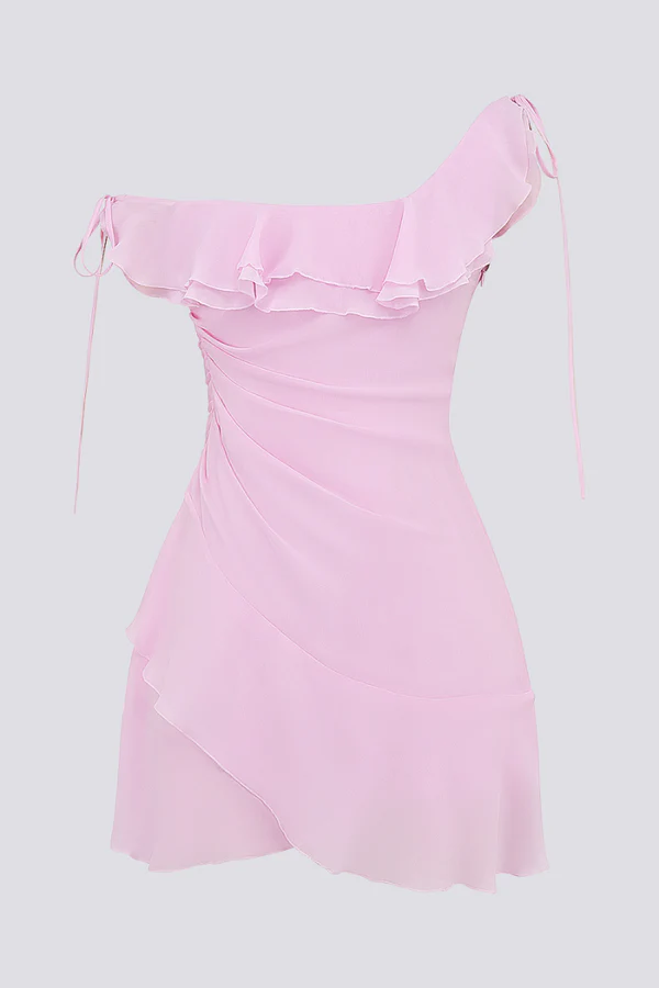 Wanda® | Off-Shoulder Ruffle Shirt Mini Dress - Image 9