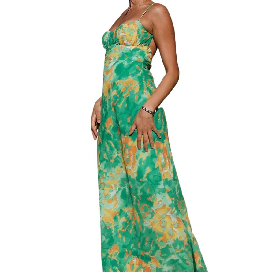 Wanda® | Women'S Floral Maxi Dress With Ruffle Hem - Image 5