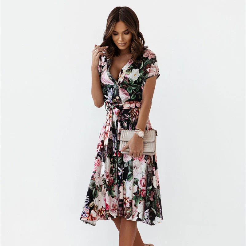 Wanda® | Women'S Floral Midi Wrap Dress - Image 5