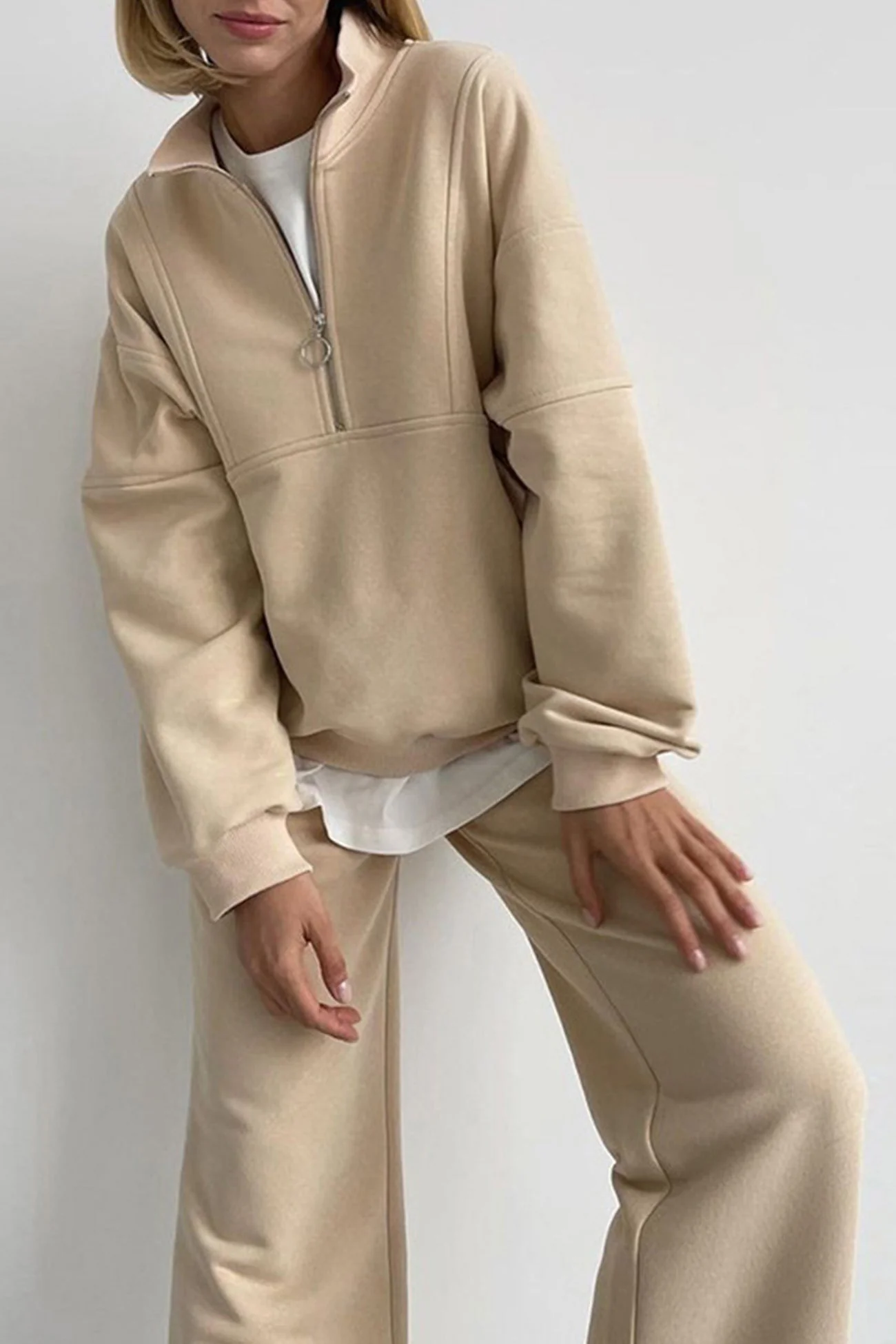 Wendy | Sweatshirt suits with stand-up collar and zip - Image 3