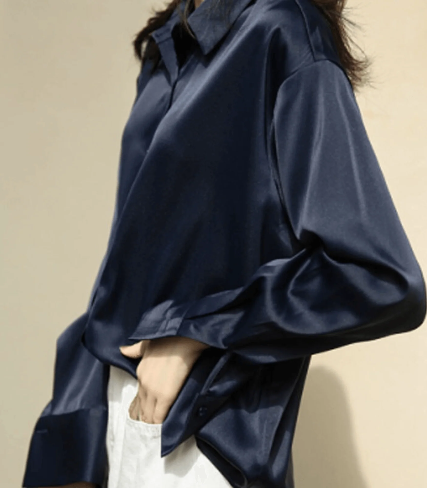 Wilma® | Buttoned Satin Silk Blouse - Image 5