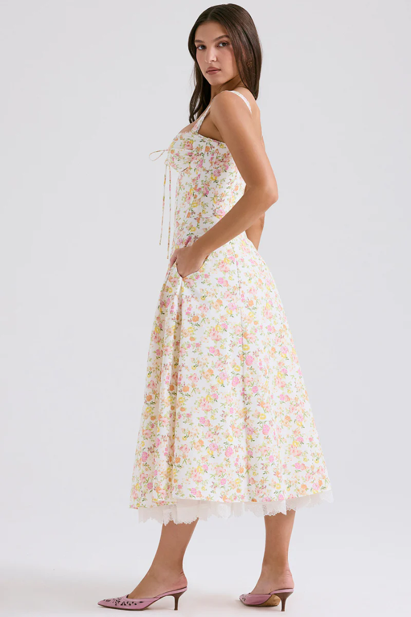 Xandra® | Ruched Floral Maxi Dress - Image 4