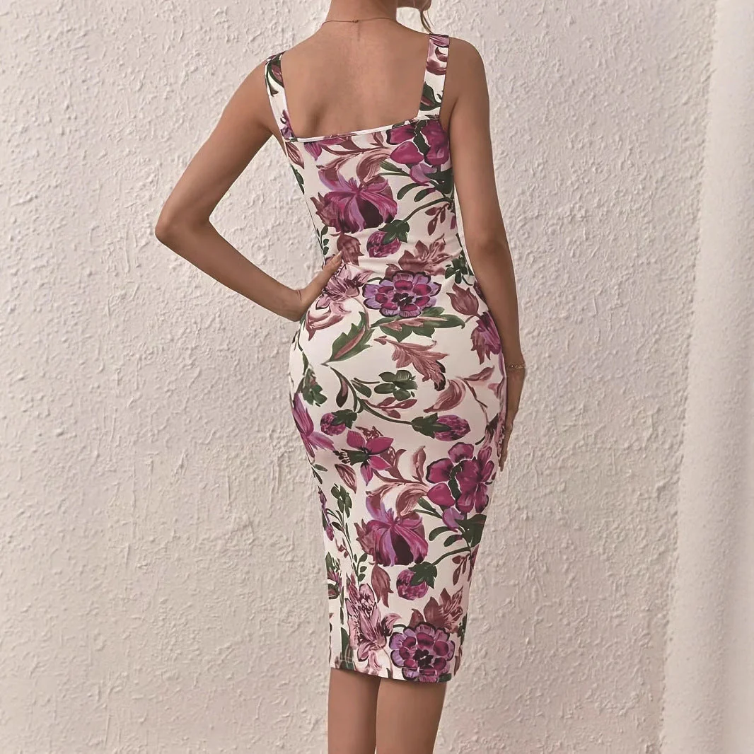 Xandra® | Women'S Floral Dress With Side Slit And Adjustable Straps - Image 2