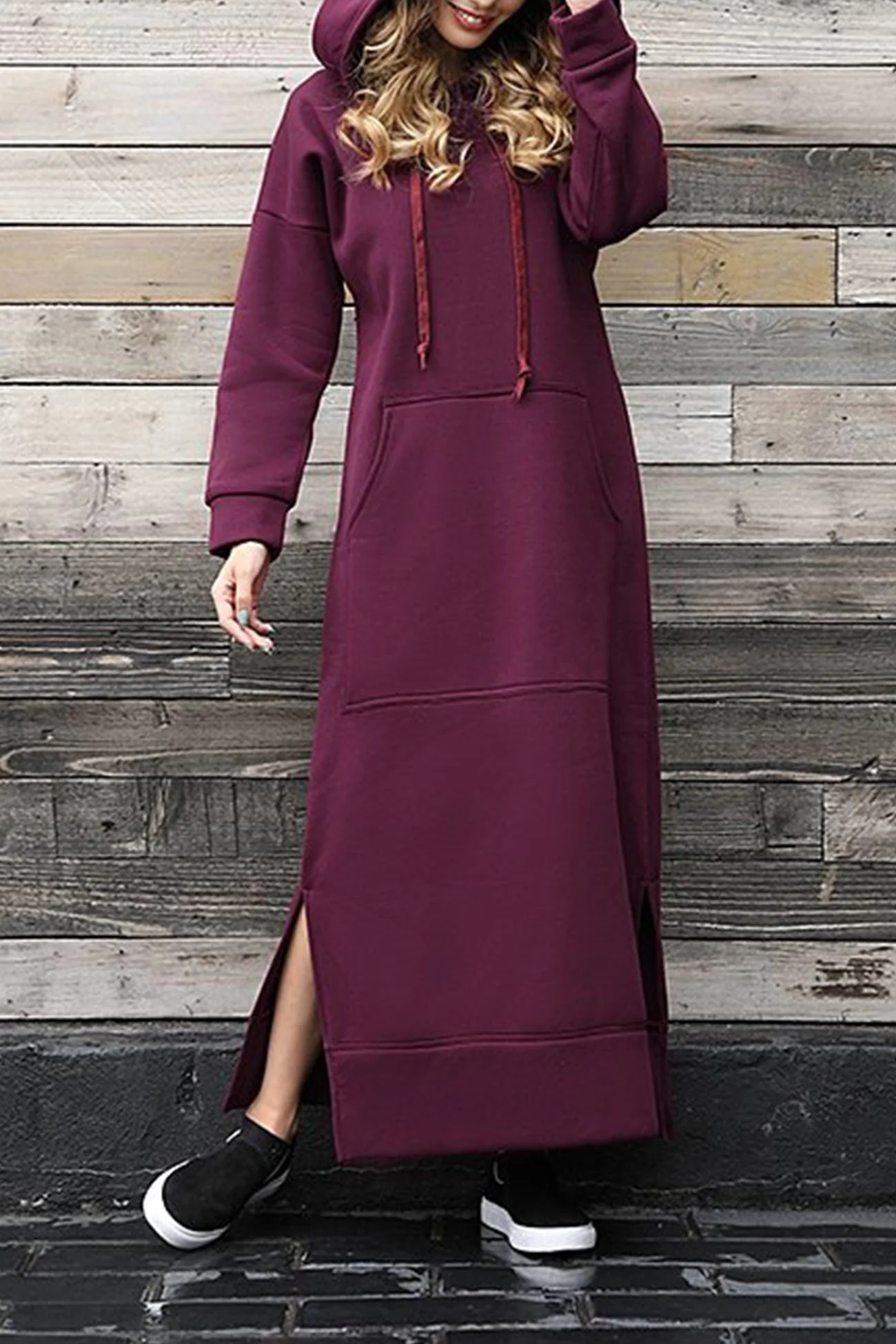 Xara® | Hoodie Dress With A Slit Hem
