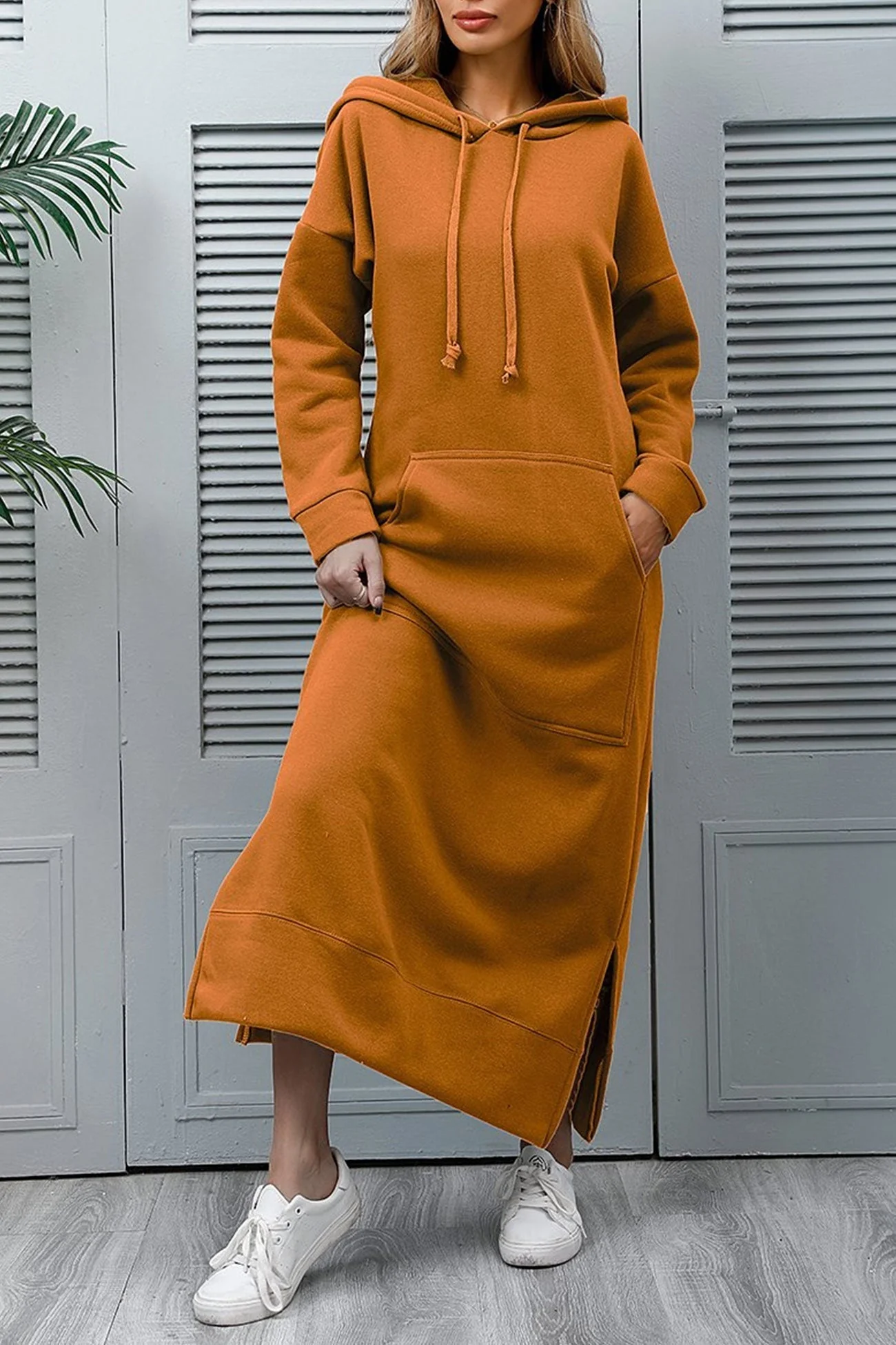 Xara® | Hoodie Dress With A Slit Hem - Image 17