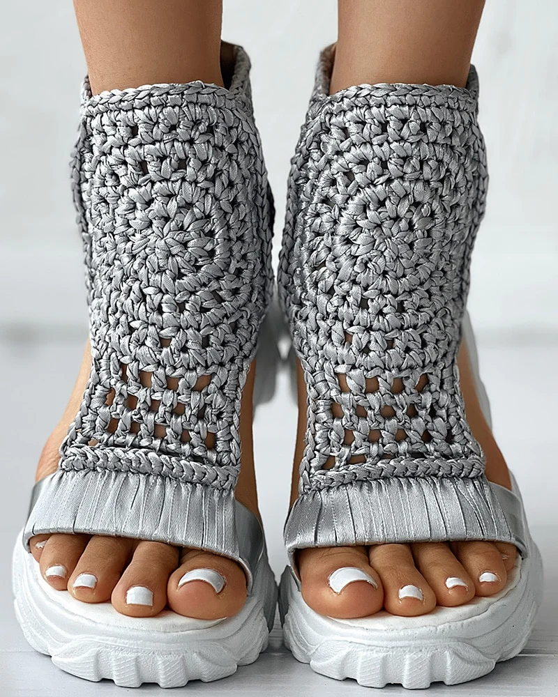 Xaviera® | Elastic Knit Sandals - Image 6