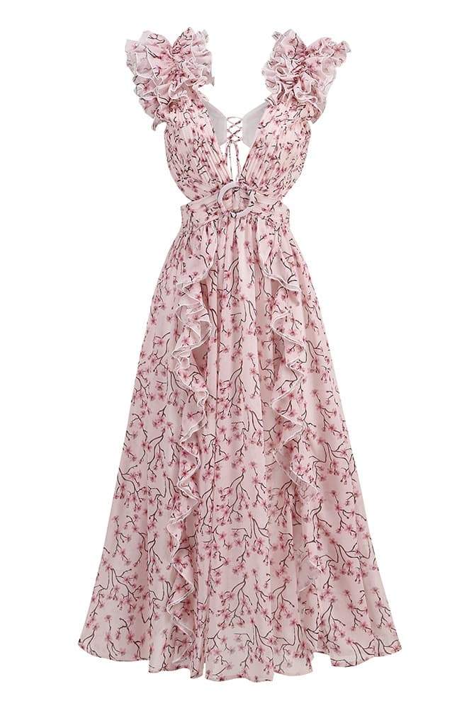Xenia® | Maxi Dress With Floral Pattern And Cut-Outs - Image 3