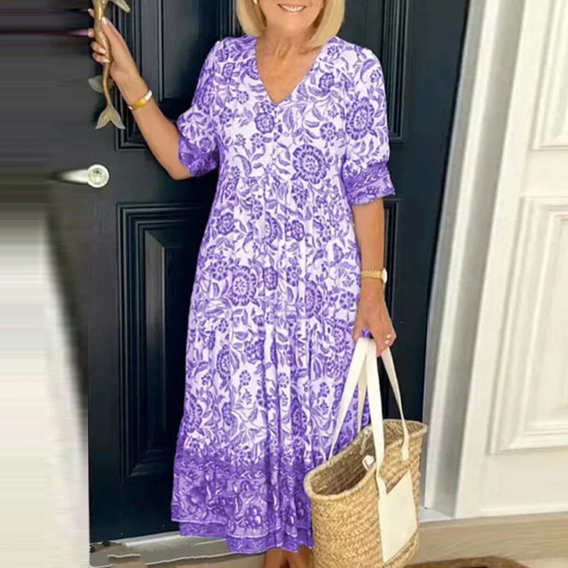 Ximena® | Bohemian V-Neck Dress - Image 3