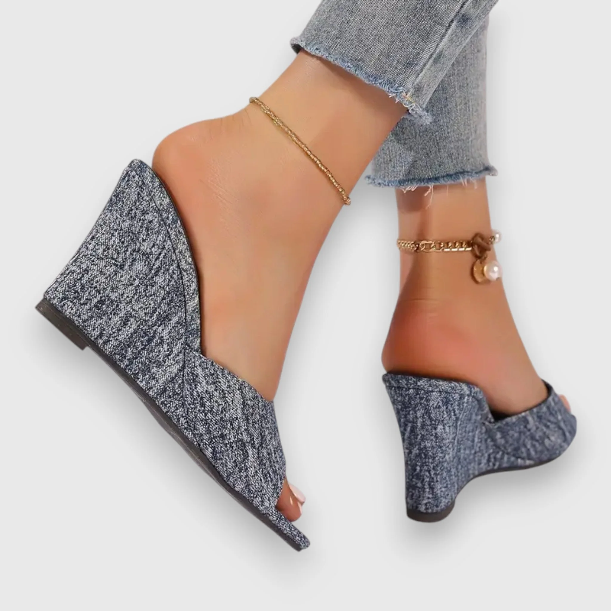 Ximena® | Jeans Keilabsatz Sandals - Image 6