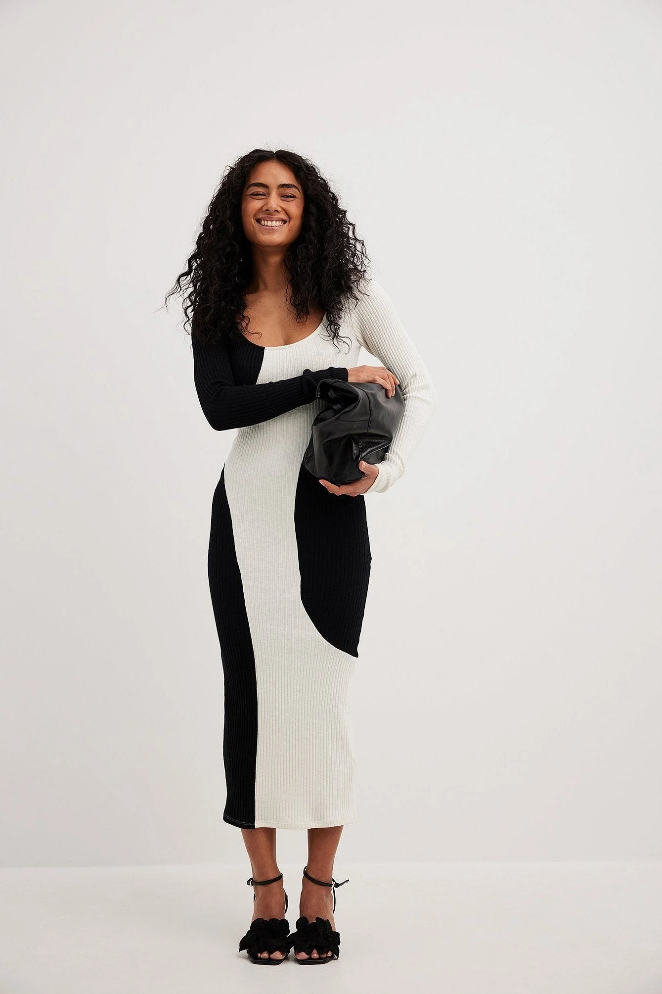 Xiomara® | Contrast Knit Midi Dress - Image 3