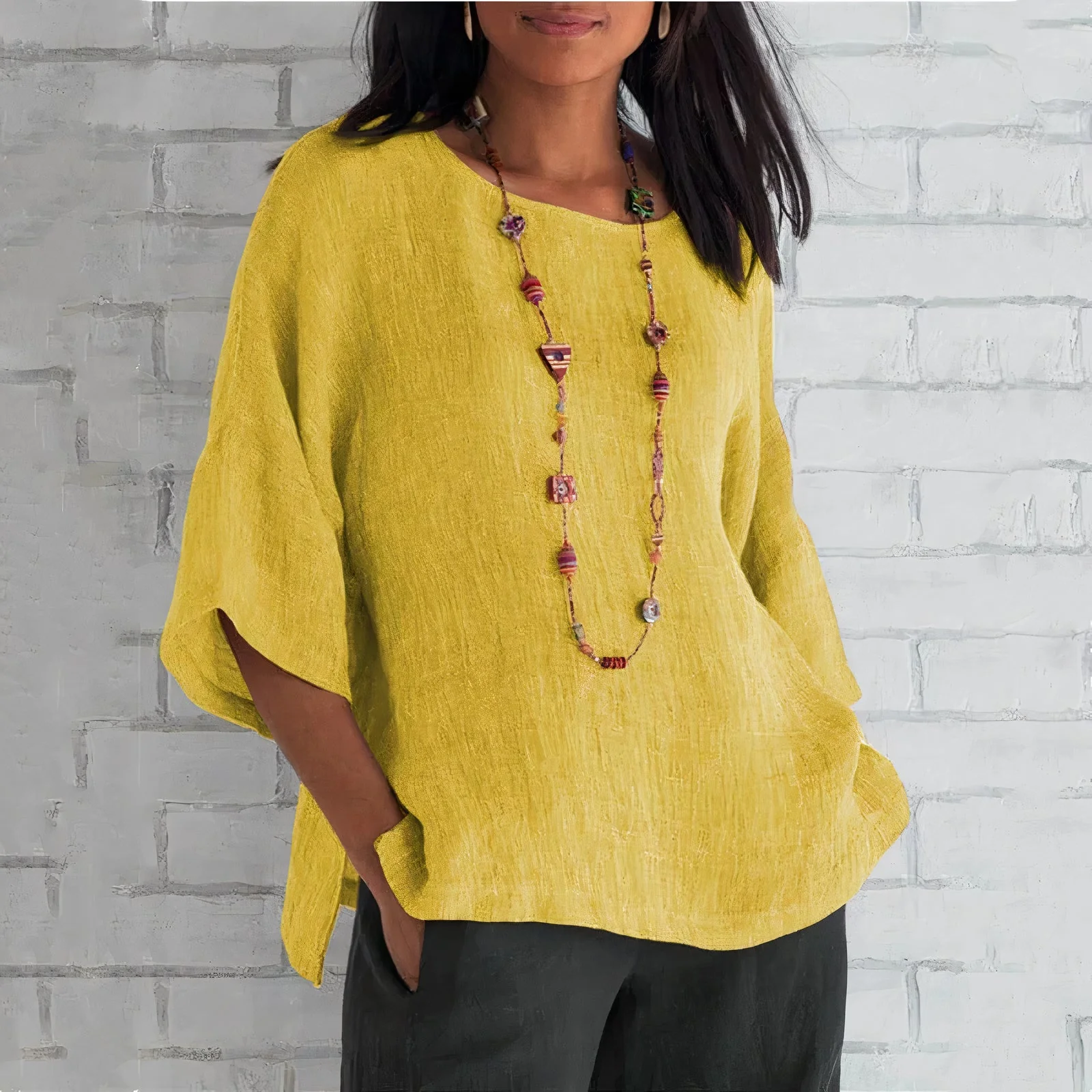 Xiomara® | Stylish Linen Top - Image 2