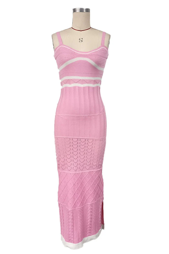 Yadira® | Knitted Maxi Dress With Slit And Cutouts - Image 15