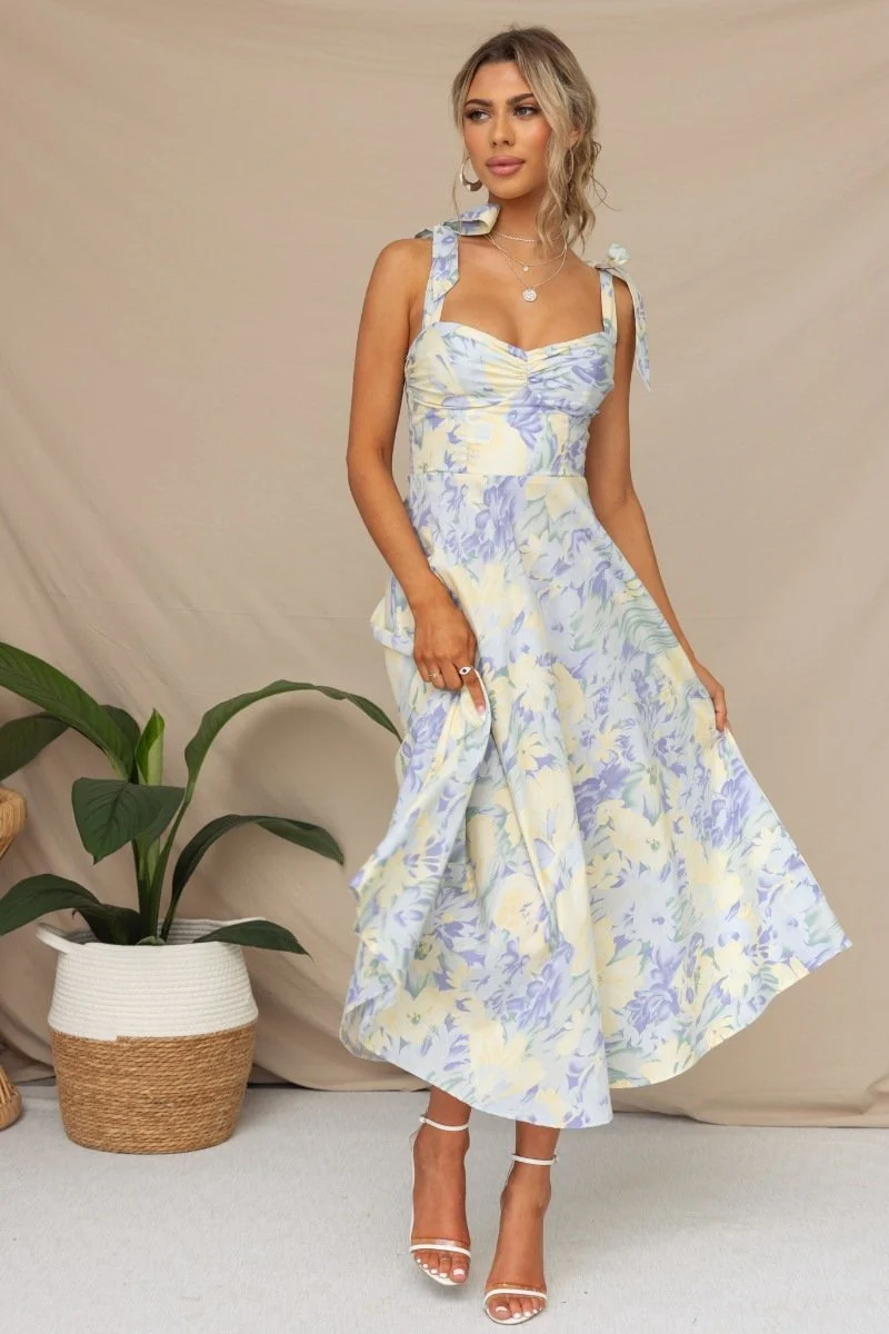 Yamel® | Printed Midi Dress With Straps - Image 10