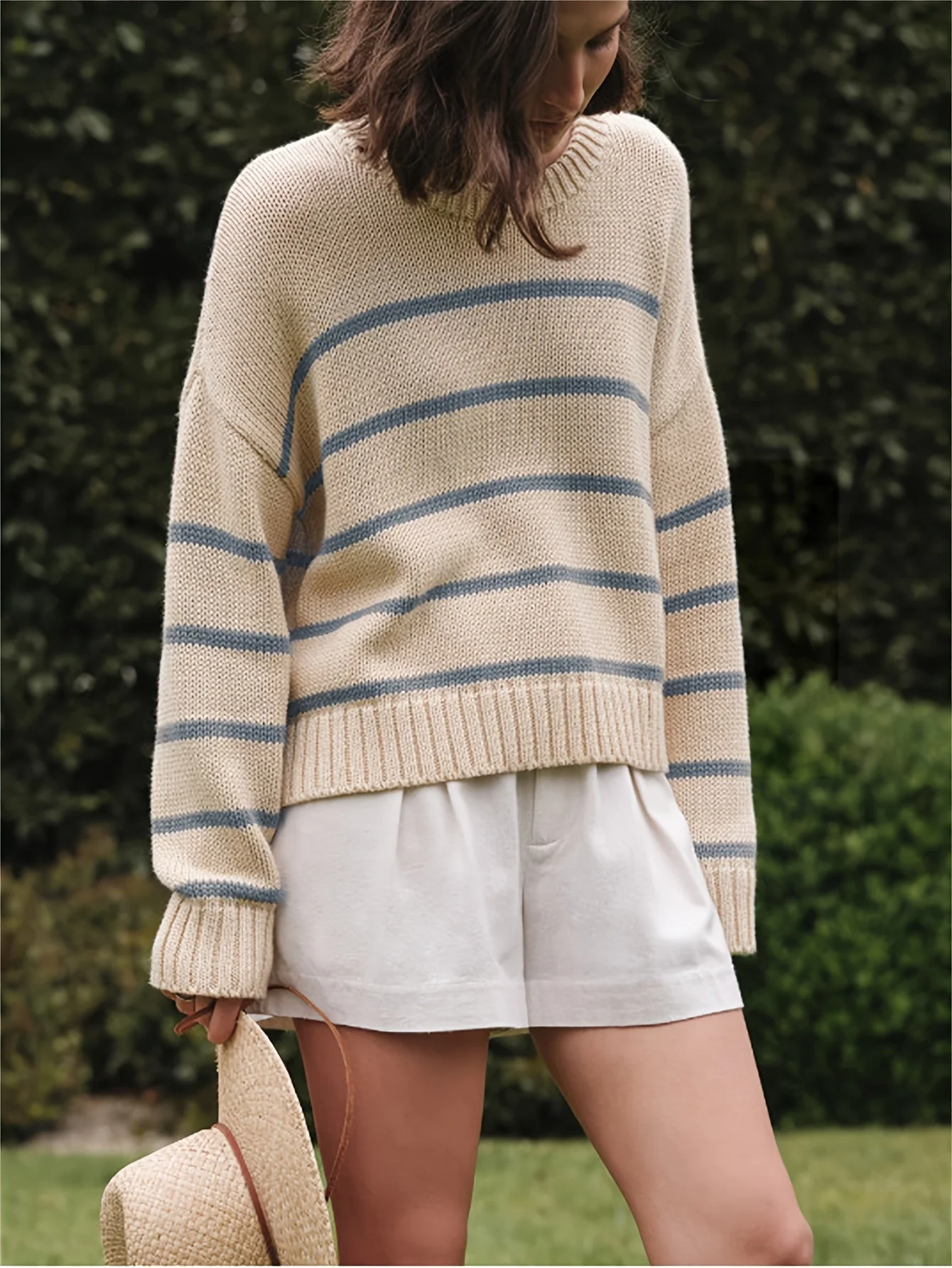 Yamel | Striped drop shoulder sweater - Image 4