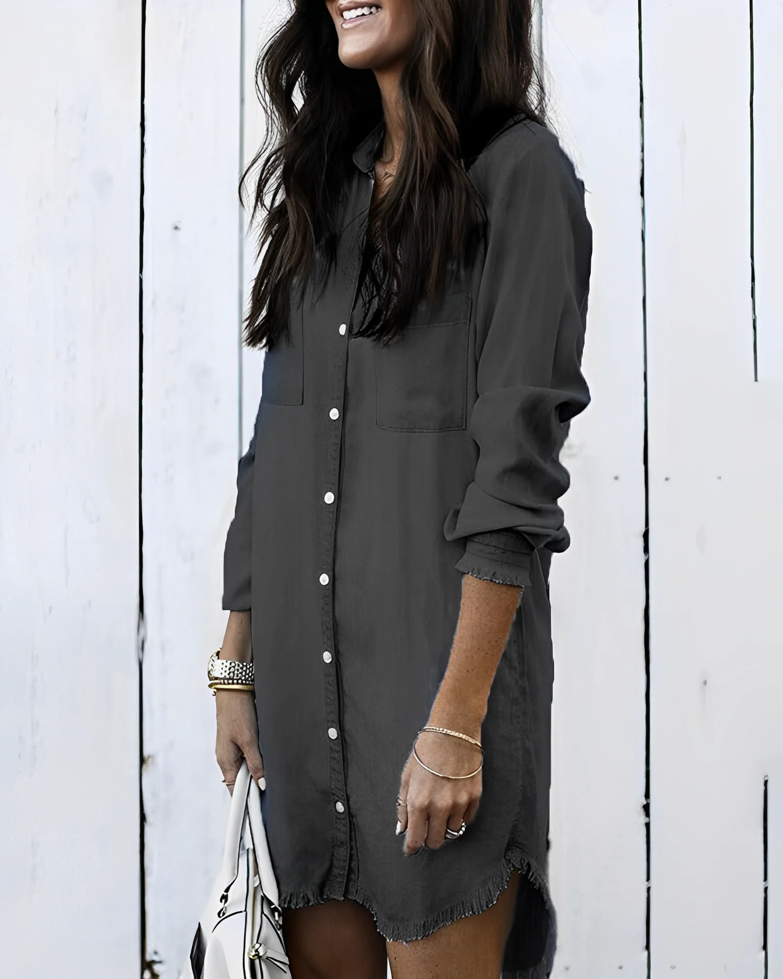 Yasmina® | Button-Down Denim Shirt - Image 5