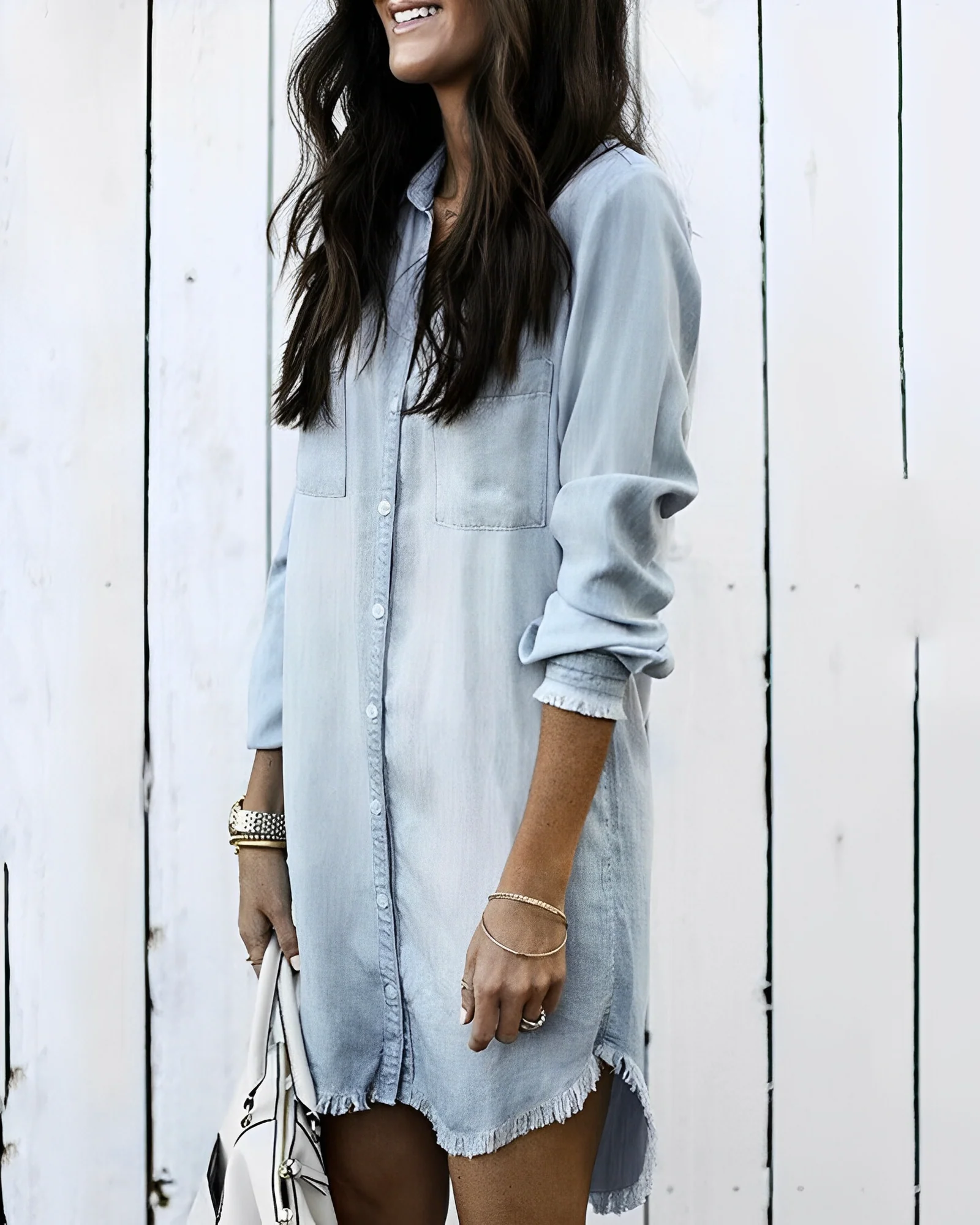 Yasmina® | Button-Down Denim Shirt - Image 7