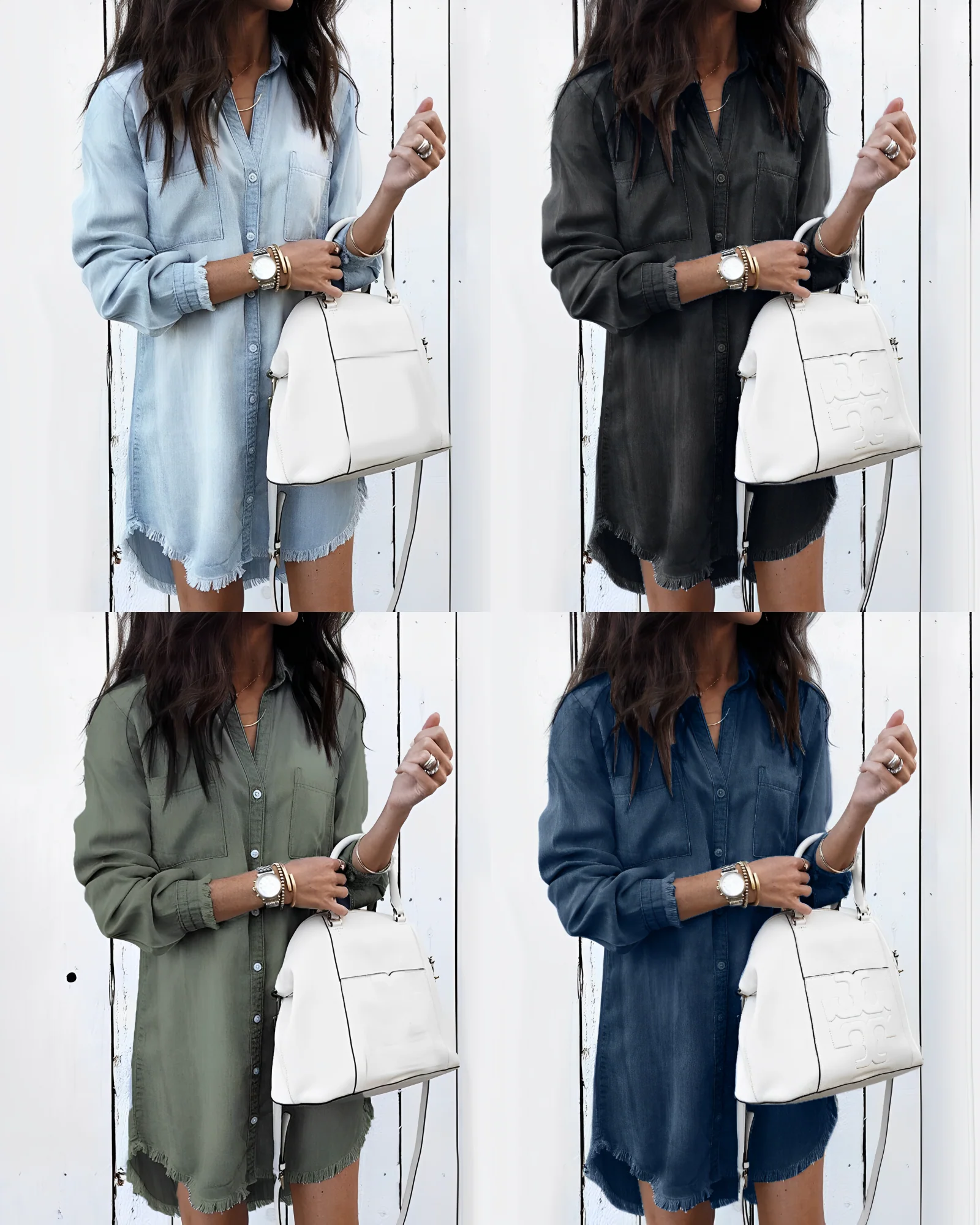 Yasmina® | Button-Down Denim Shirt - Image 9