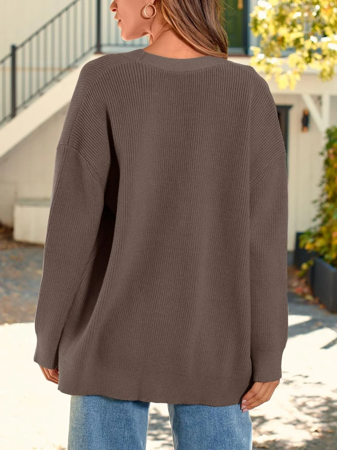 Yasmina | Long-sleeved cardigan with button placket - Image 6