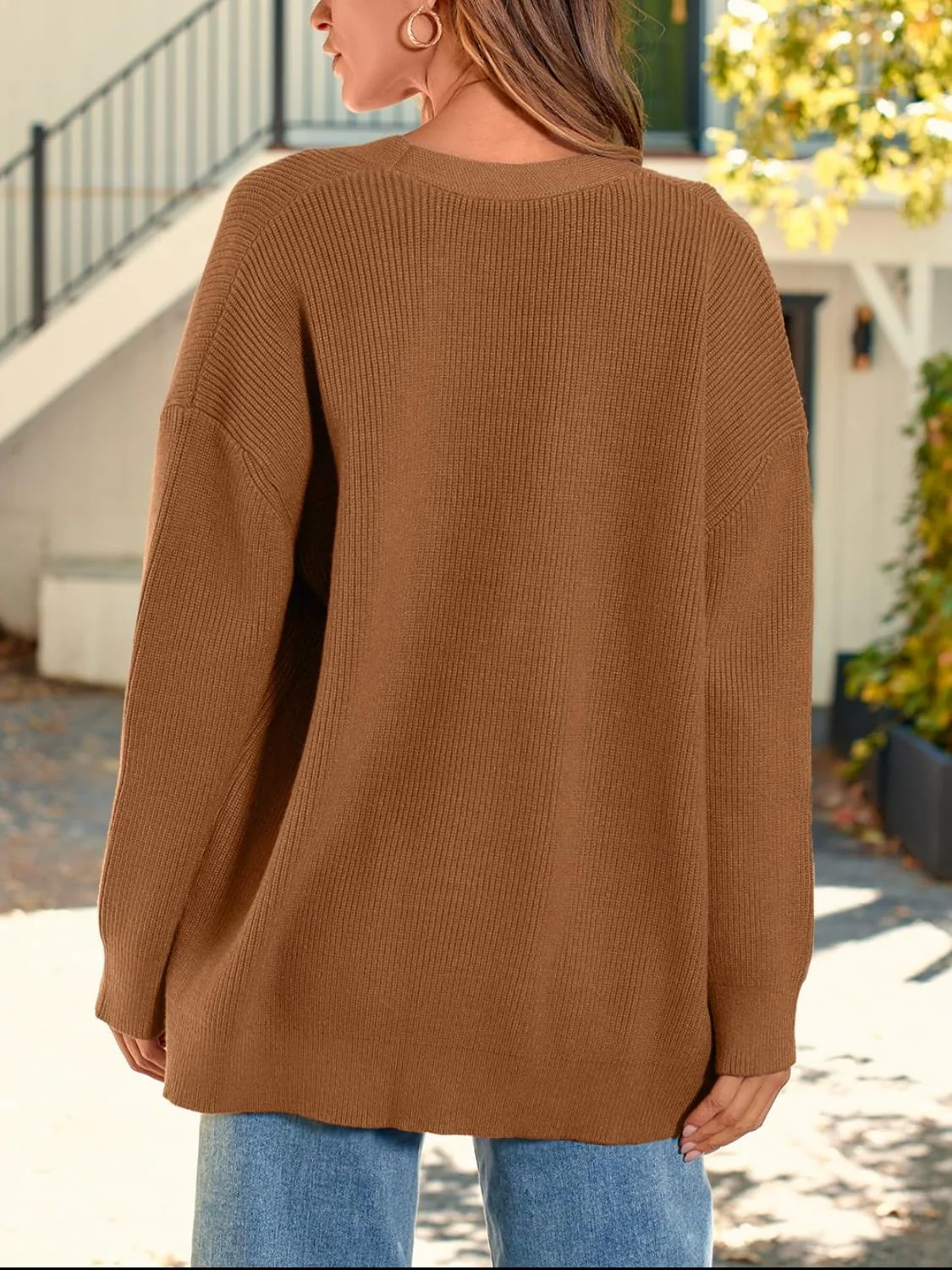 Yasmina | Long-sleeved cardigan with button placket - Image 8