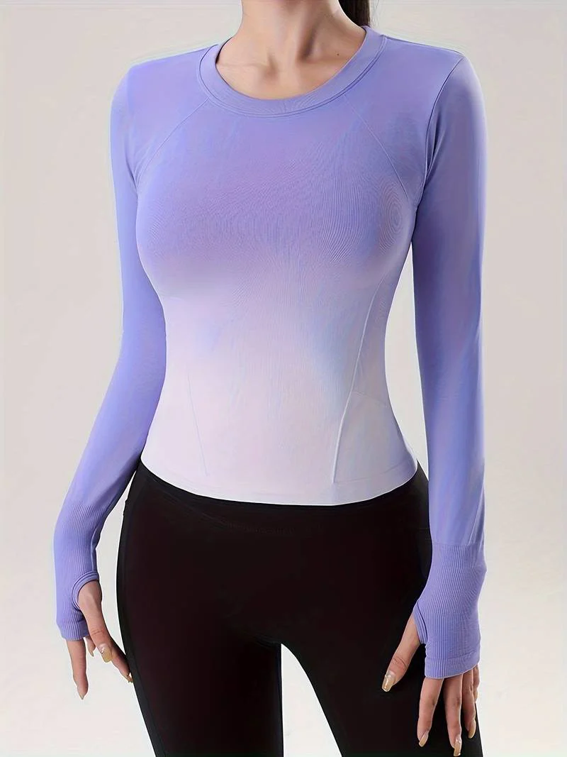 Yasmina® | Long-sleeved gradient sports top - Image 13