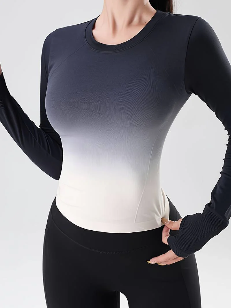 Yasmina® | Long-sleeved gradient sports top - Image 9