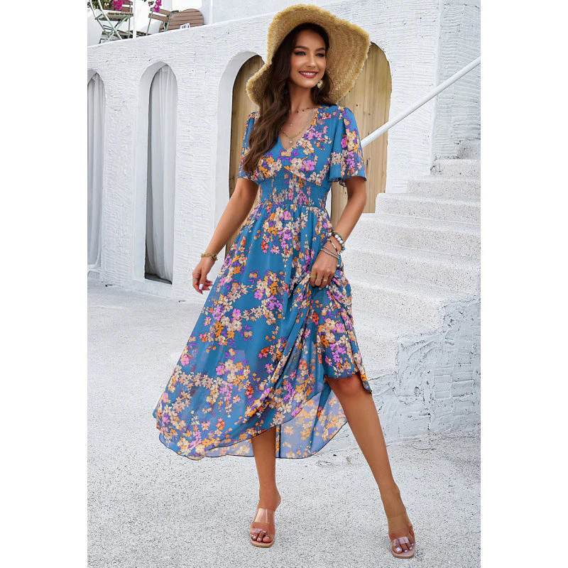 Yasmina® | Women'S Floral Maxi Dress With Flutter Sleeves - Image 5