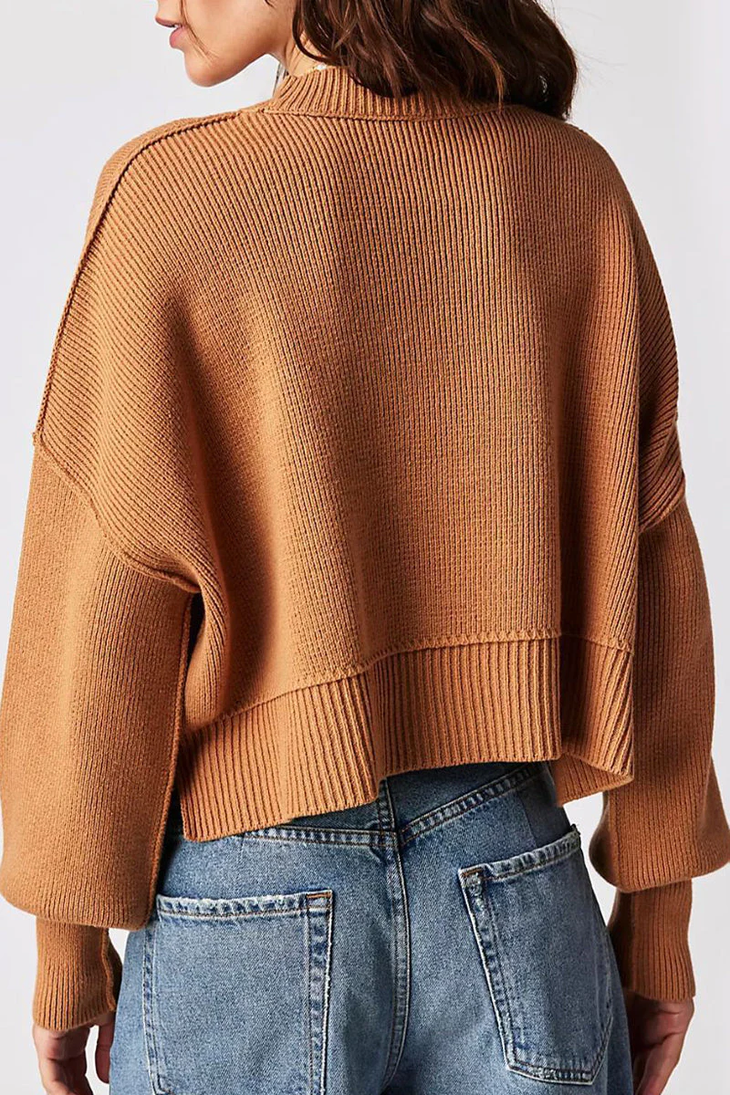 Yazmin | Casual solid patchwork O-neck tops - Image 11