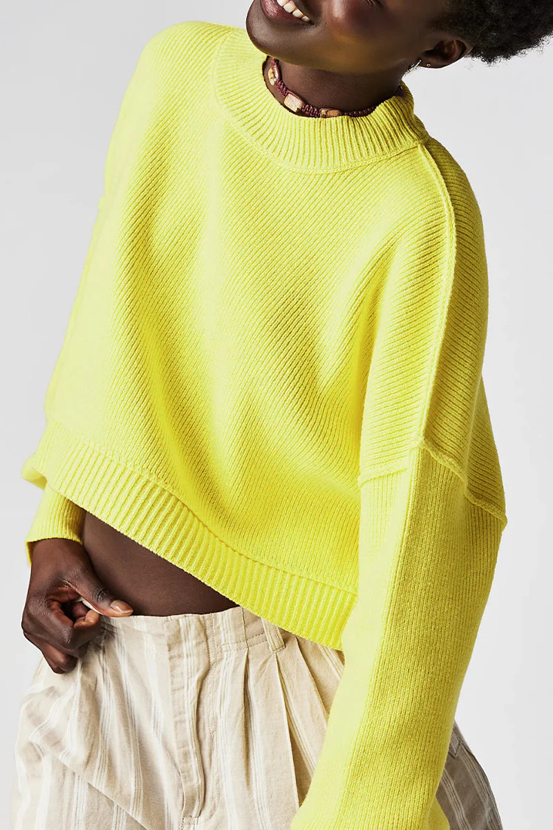 Yazmin | Casual solid patchwork O-neck tops - Image 13