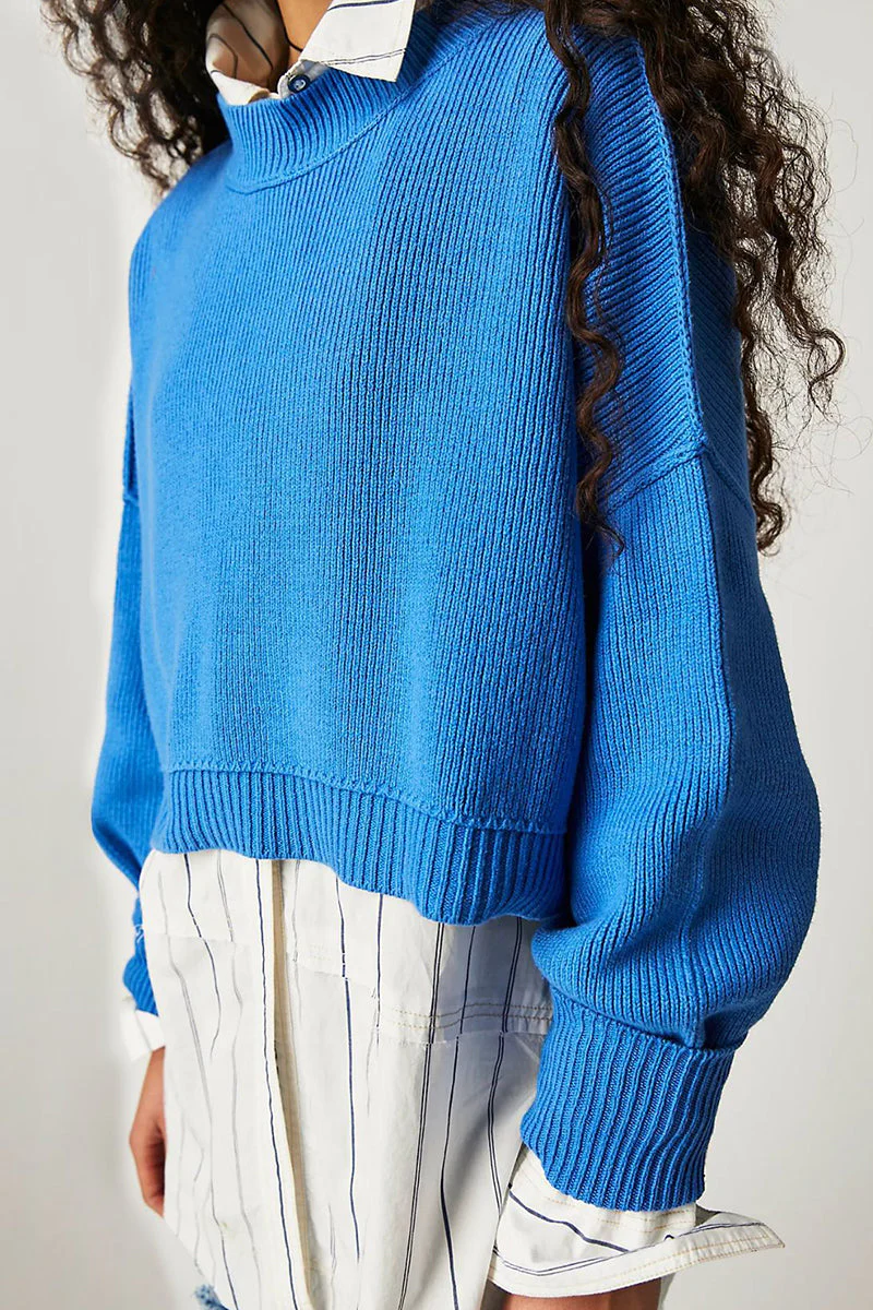 Yazmin | Casual solid patchwork O-neck tops - Image 17