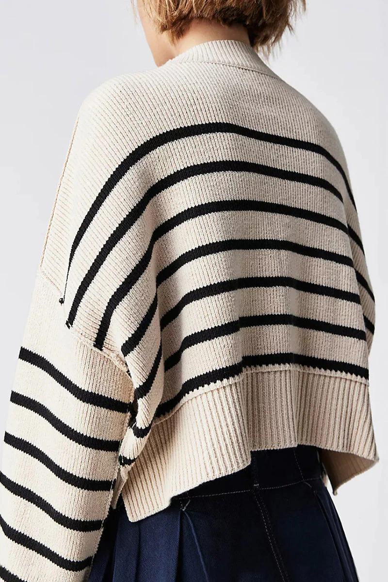 Yazmin | Casual solid patchwork O-neck tops - Image 26