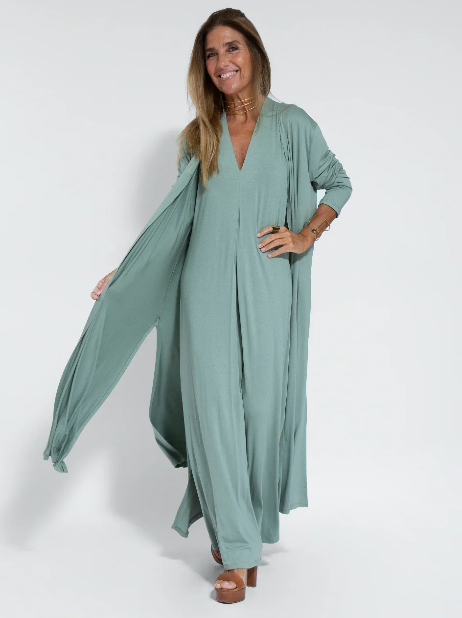 Yazmín® | Long Slimming Dress And Vest Set - Image 9