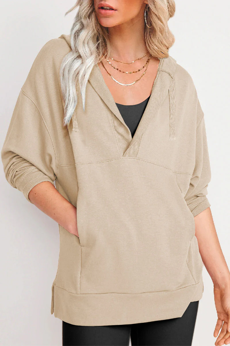 Yesenia | Casual solid tops with pockets and V-neck - Image 10