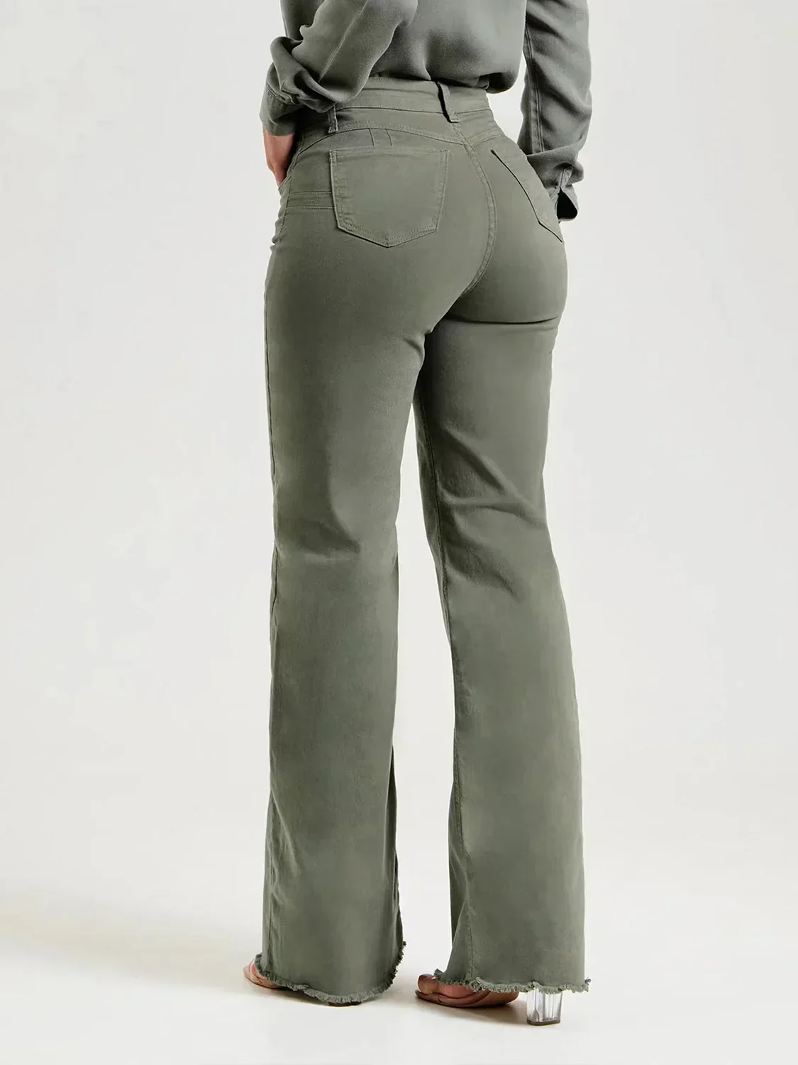 Yesenia® | Frayed flared trousers for women - Image 2