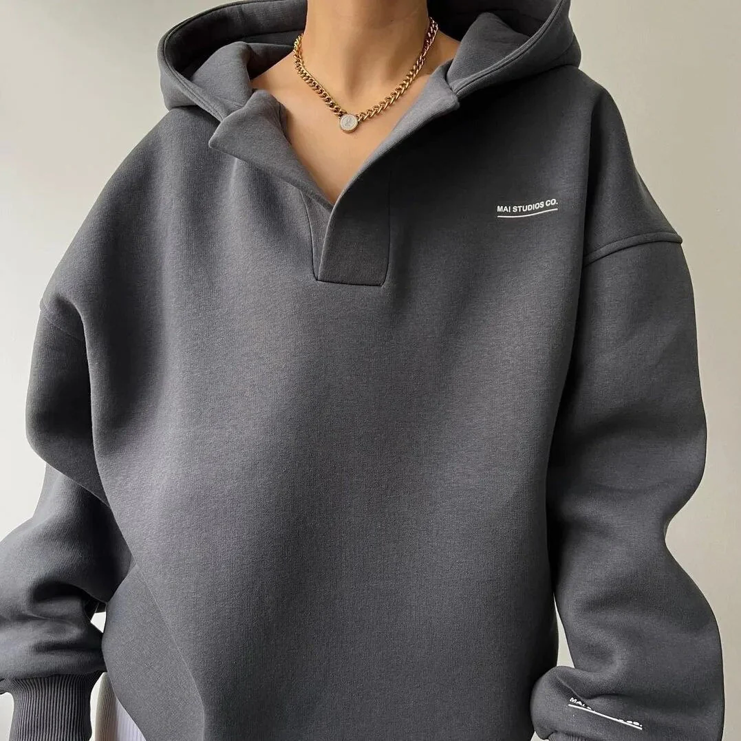 Yesenia® | Pull oversize à turtleneck and V for women - Image 2
