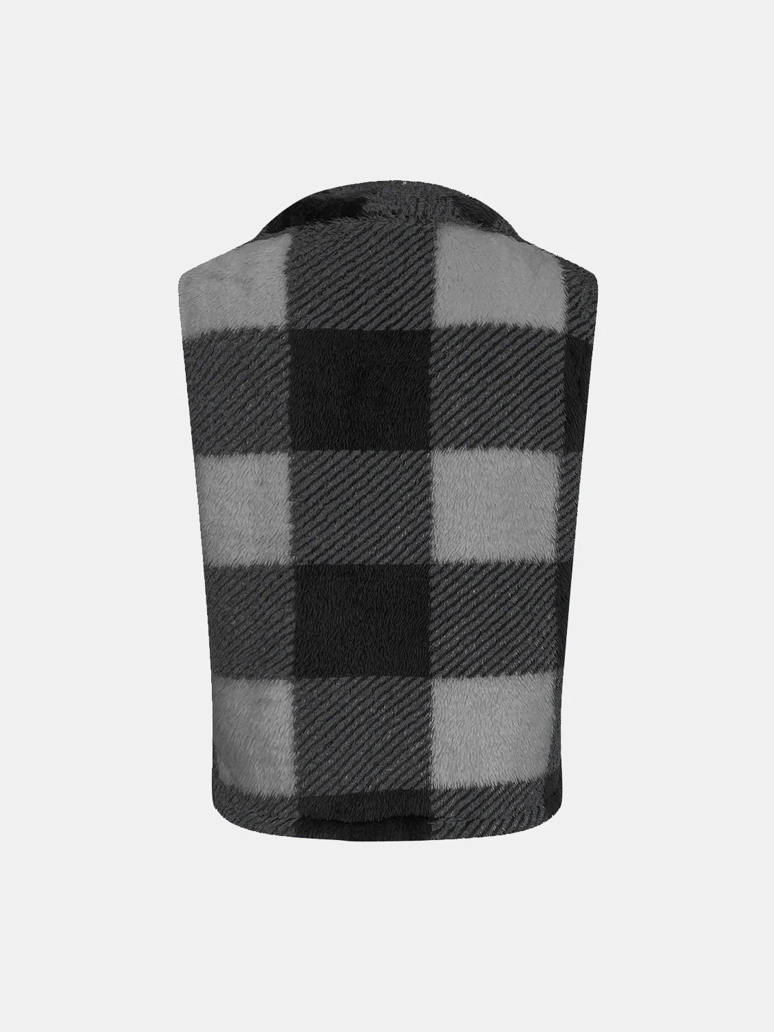 Yolanda | Checked vest coat with an open front - Image 18