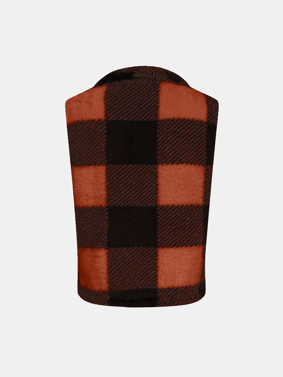Yolanda | Checked vest coat with an open front - Image 24