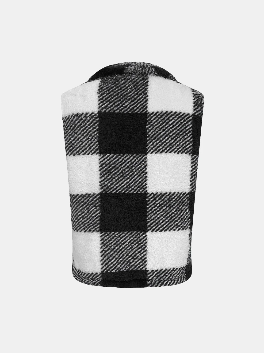 Yolanda | Checked vest coat with an open front - Image 6
