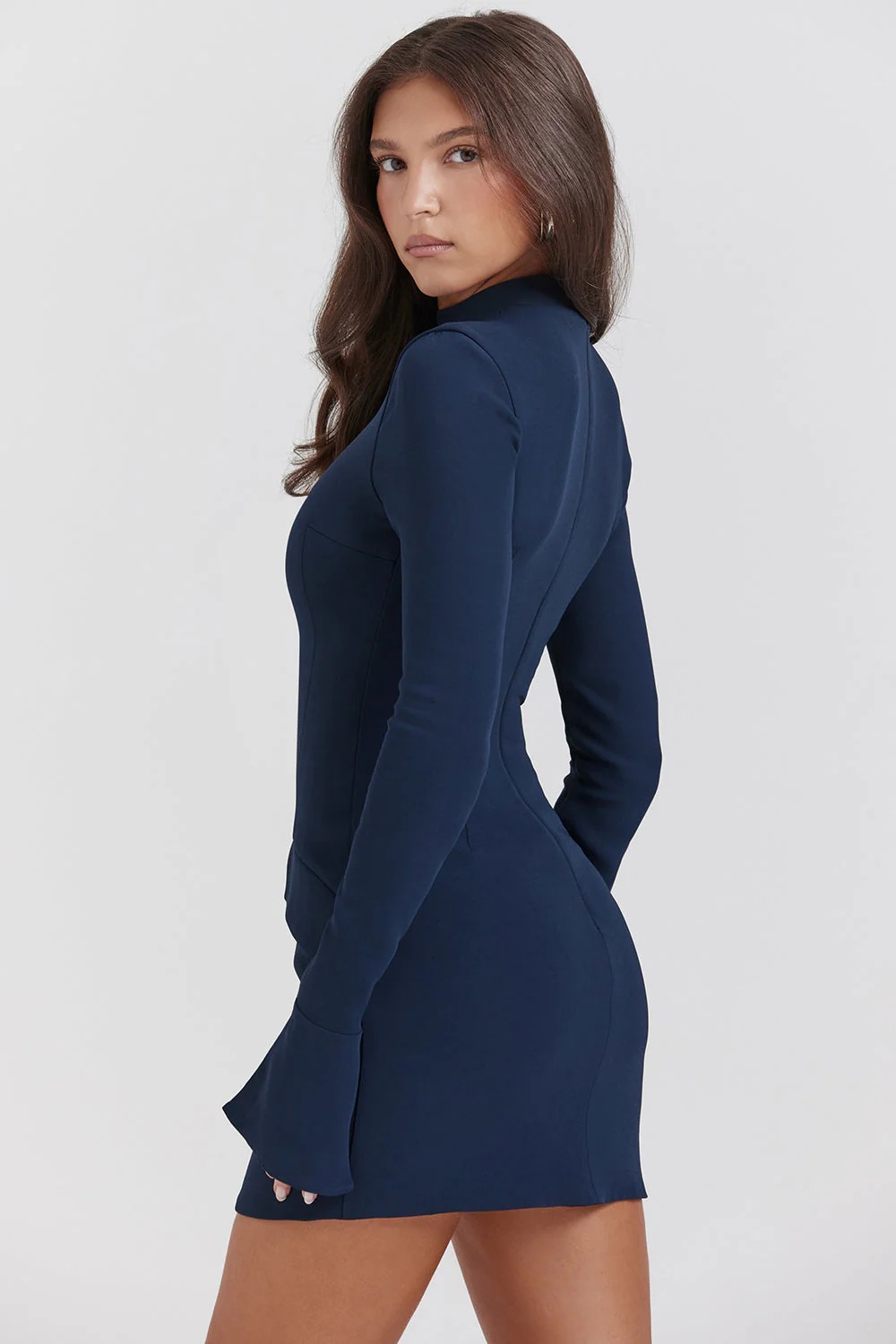 Yolanda® | Navy blue mini dress for women - Image 2