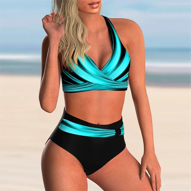 Yolanda® | Women'S High Waisted Push-Up Halter Bikini Set - Image 6