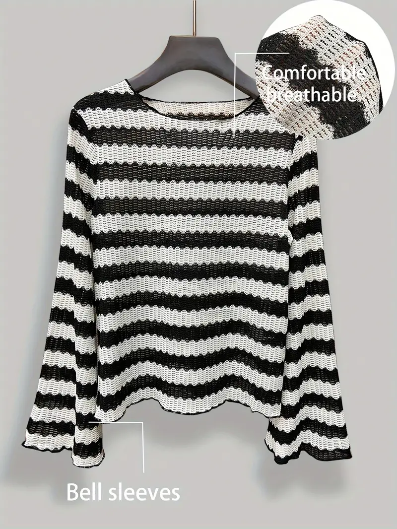 Yoselin | Knitted top with bell sleeves - Image 6