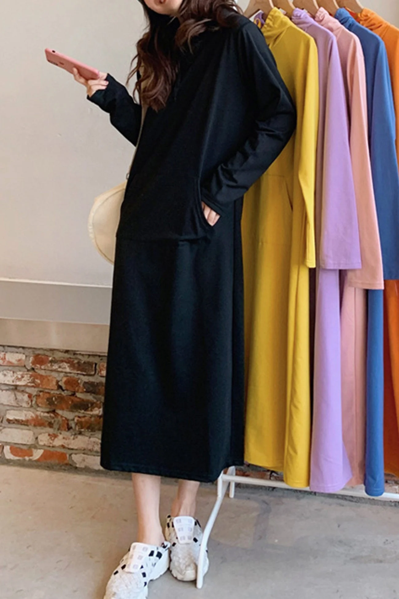 Yvonne | Candy colored hooded dress - Image 16