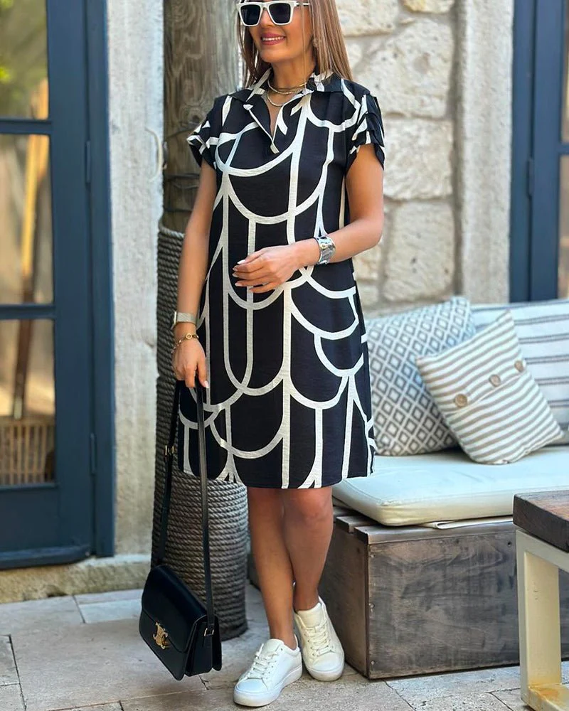 Zahira® | Dress With Short Sleeves In Midi Length - Image 4