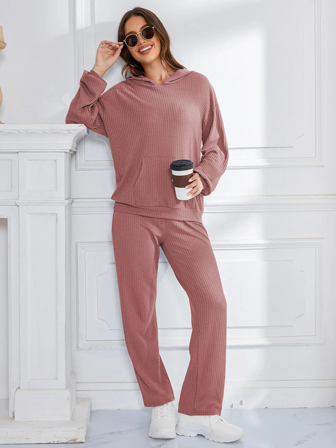 Zahira | Long-sleeved hoodie and drop-shoulder trousers set - Image 8
