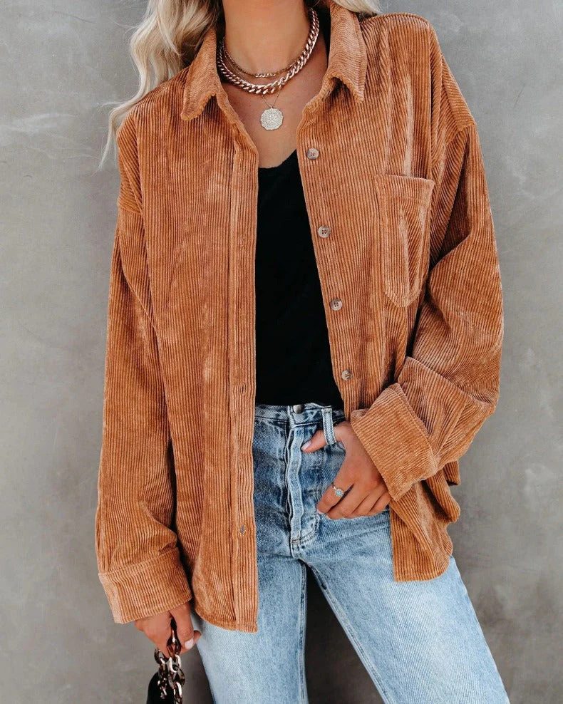 Zahira® | Stylish Oversize Blouse With Button Placket - Image 7