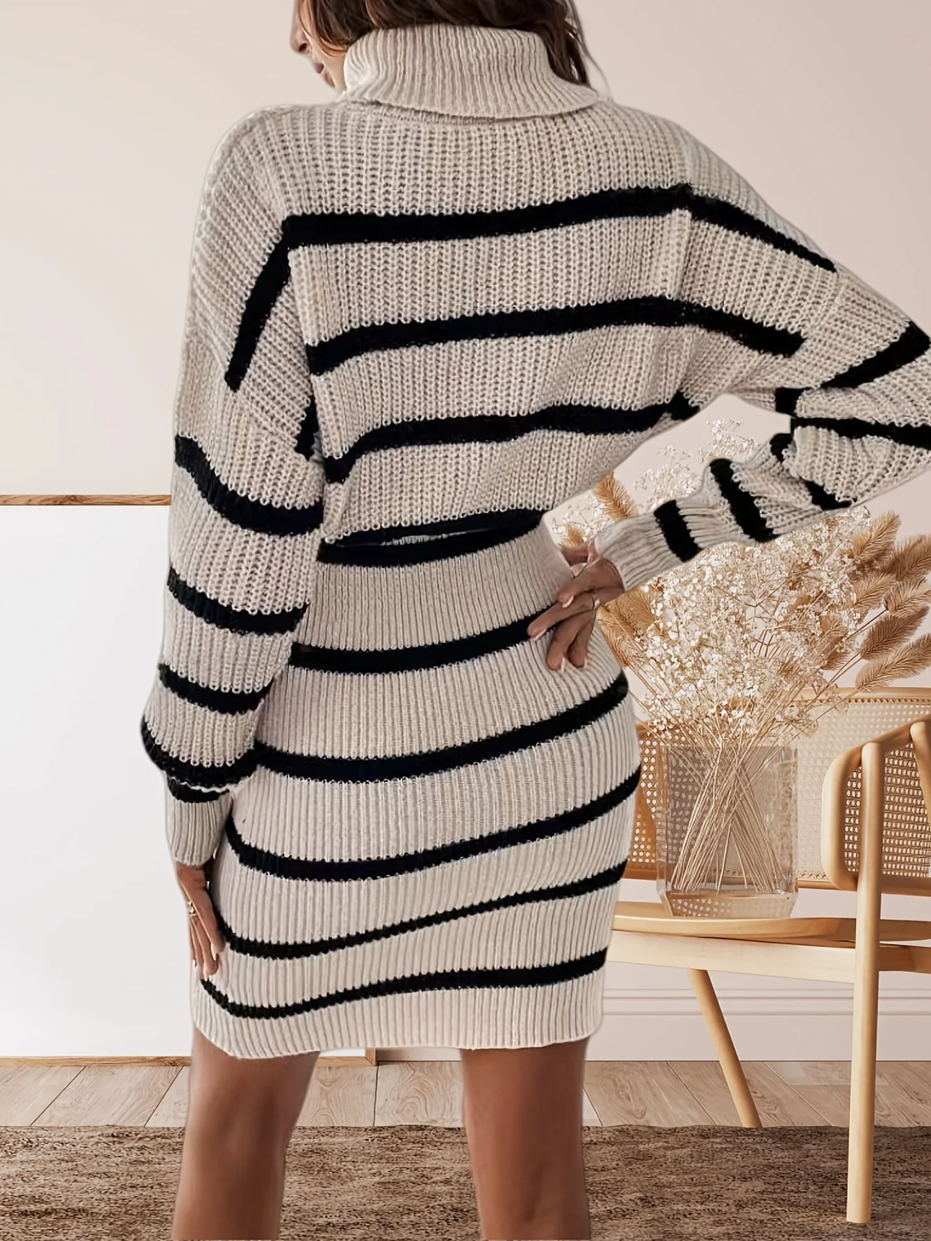 Zaida® | Knitted Turtleneck Dress For Women - Image 6