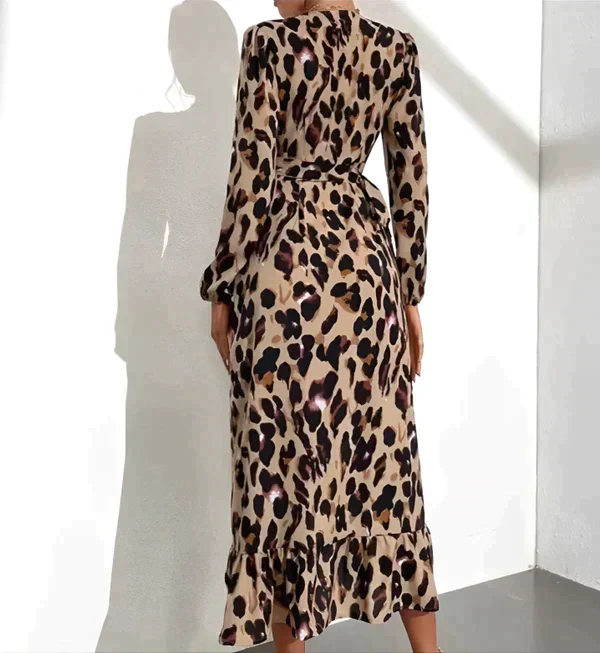 Zaida® | Leopard Print V-Neck Dress - Image 2
