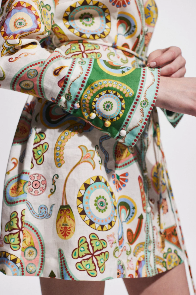 Zaida® | Long-Sleeved Paisley Mini Dress - Image 5
