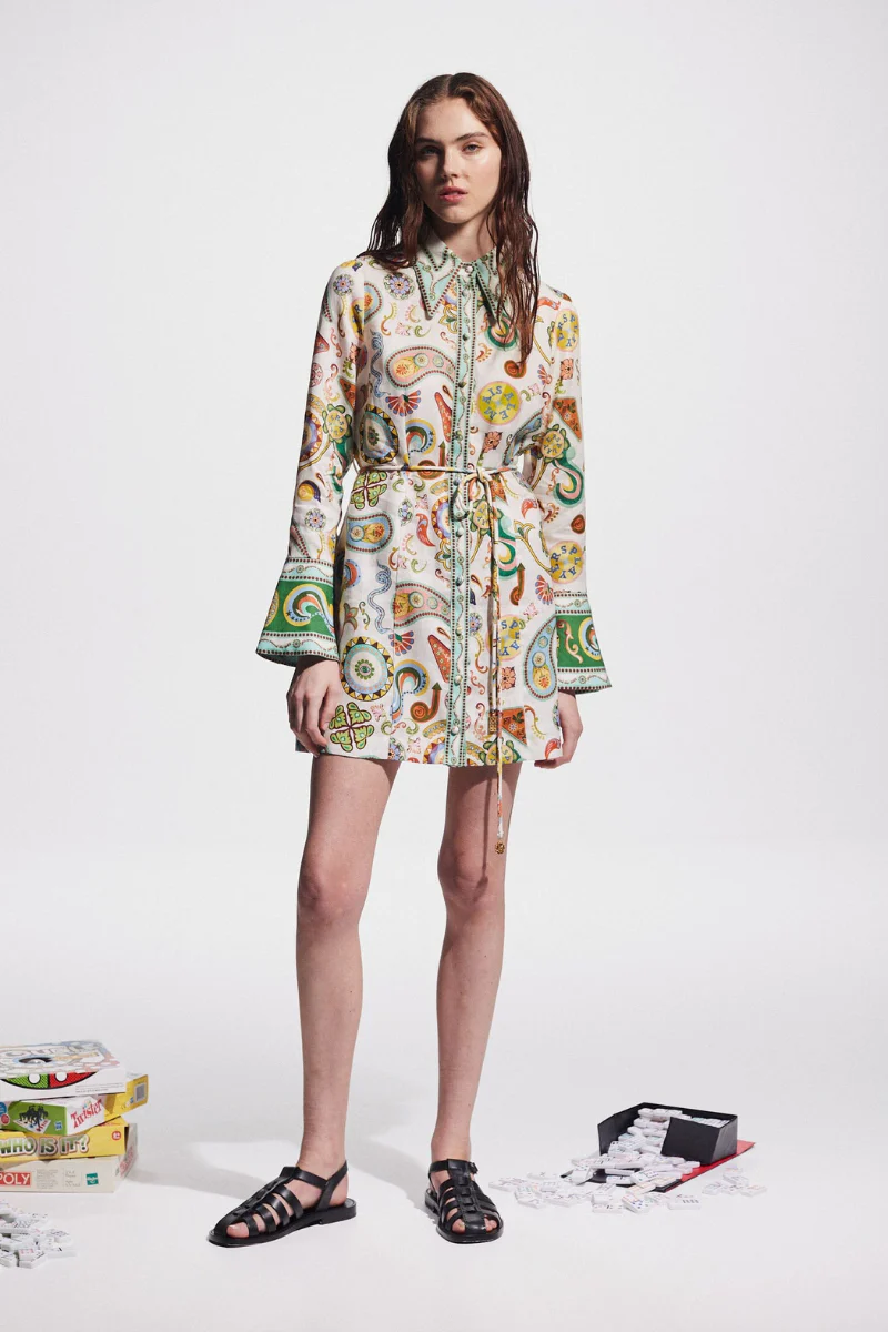 Zaida® | Long-Sleeved Paisley Mini Dress - Image 7