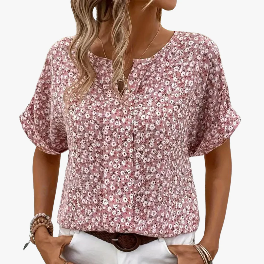 Zaida® | Vintage floral pattern women's blouse - Image 2