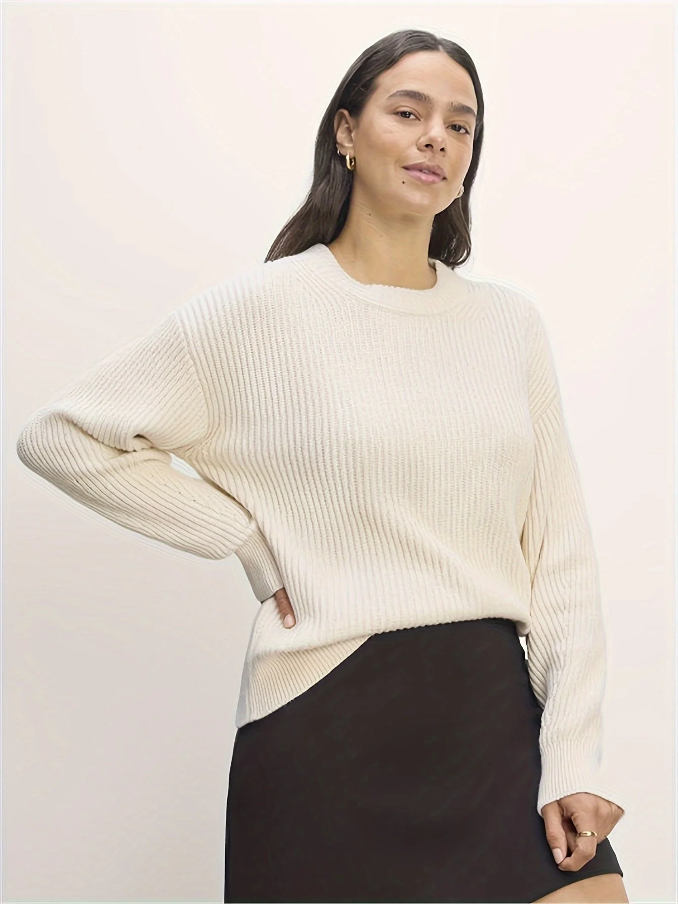 Zaida | Wide vintage sweater with a crew neck